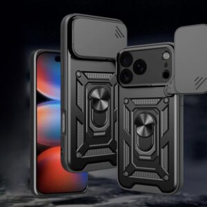 Husa iPhone 17 Pro Max Slide Armor Negru