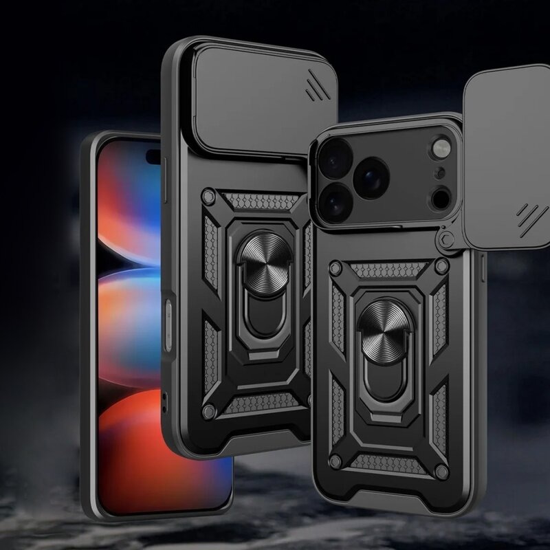 Husa iPhone 17 Pro Max Slide Armor Negru