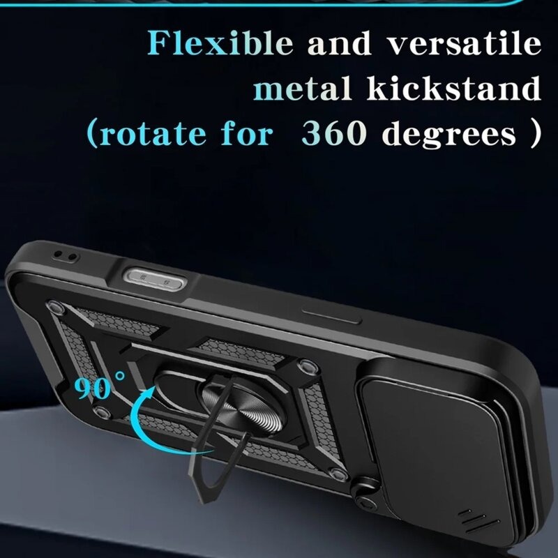 Husa iPhone 17 Pro Max Slide Armor Negru
