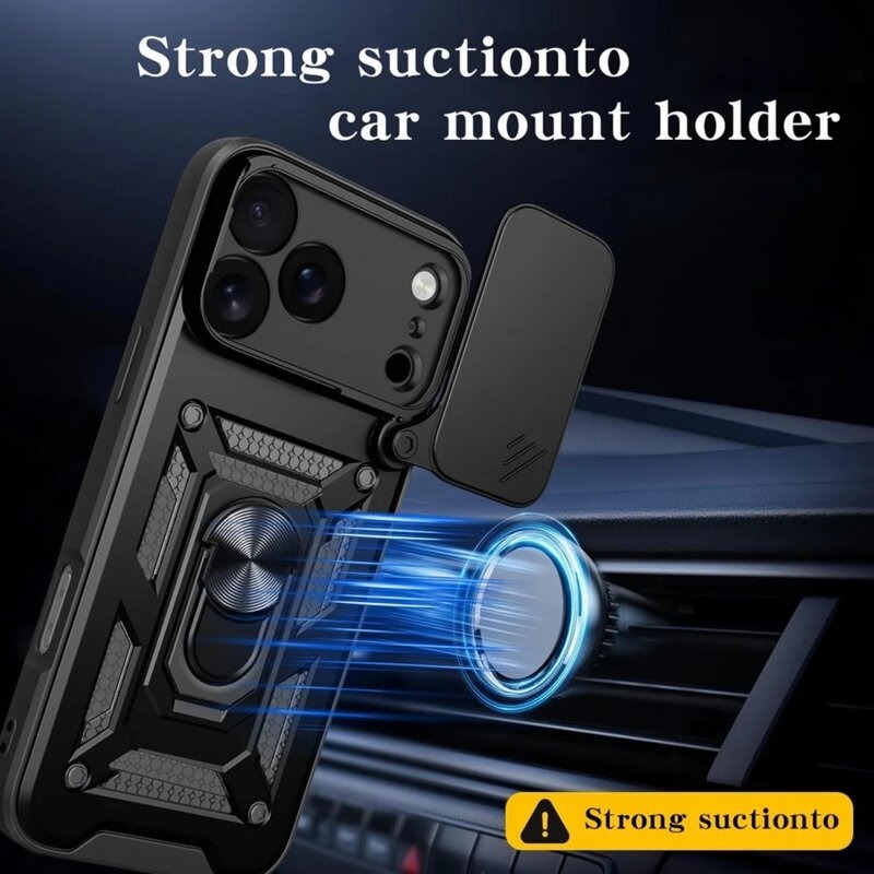 Husa iPhone 17 Pro Max Slide Armor Negru