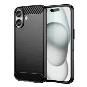 Husa iPhone 17 Silicon Carbon Negru