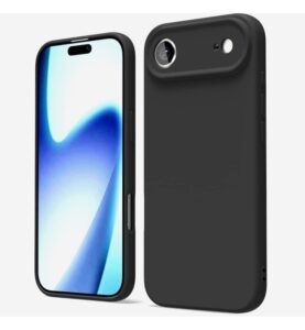 Husa iPhone 17 Air Silicon Catifea Negru