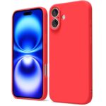 Husa iPhone 17 Silicon Catifea Rosu
