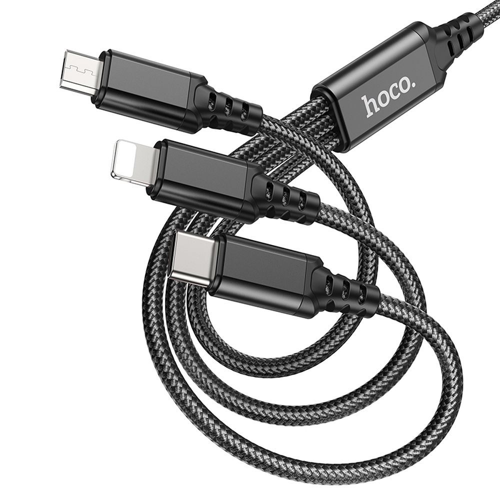 Cablu Incarcare HOCO X76 3in1 Negru