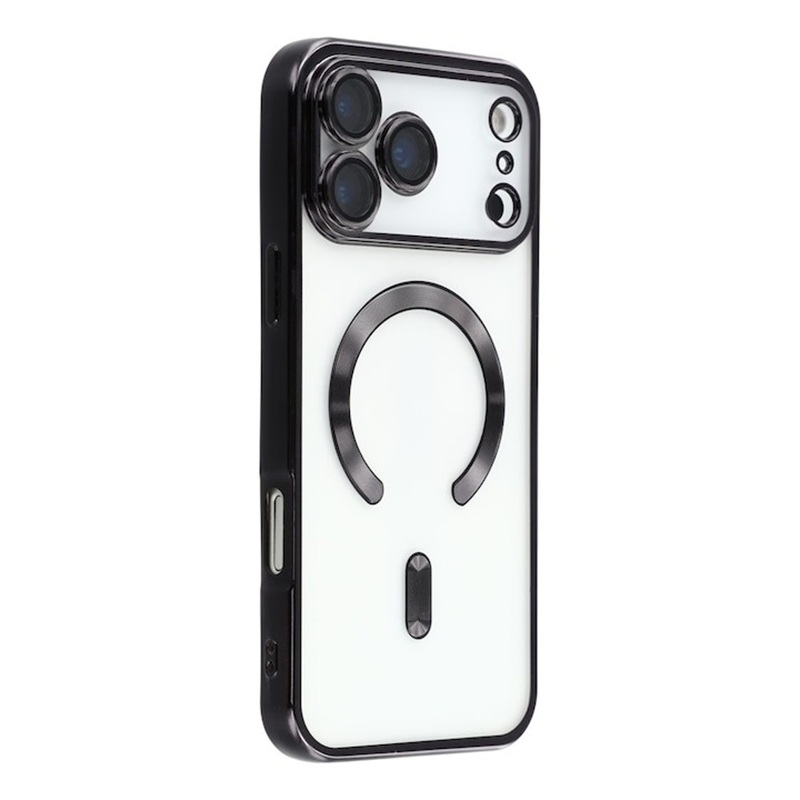 Husa iPhone 17 Pro Max MagSafe (open ring) Luxury Cristal Negru
