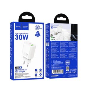 Incarcator Priza HOCO N63 30W GaN 2x USB Alb