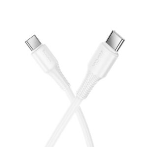 Cablu HOCO X120 60W 3A Tip C - Tip C Alb