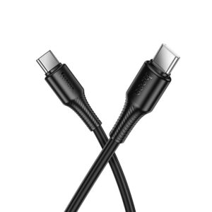 Cablu HOCO X120 60W 3A Tip C - Tip C Negru