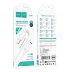 Cablu Date si Incarcare HOCO X120, USB A – Lightning – 2,4A 1m Alb