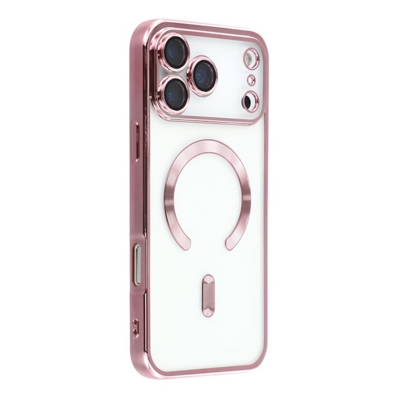 Husa iPhone 17 Pro Max MagSafe (open ring) Luxury Cristal Rose