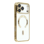 Husa iPhone 17 Pro / 18 Pro MagSafe (open ring) Luxury Cristal Gold