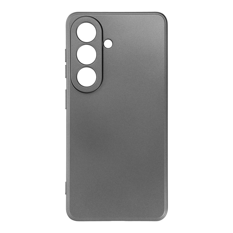 Husa Samsung S26 Plus Silicon Catifea Metallic Grey Black