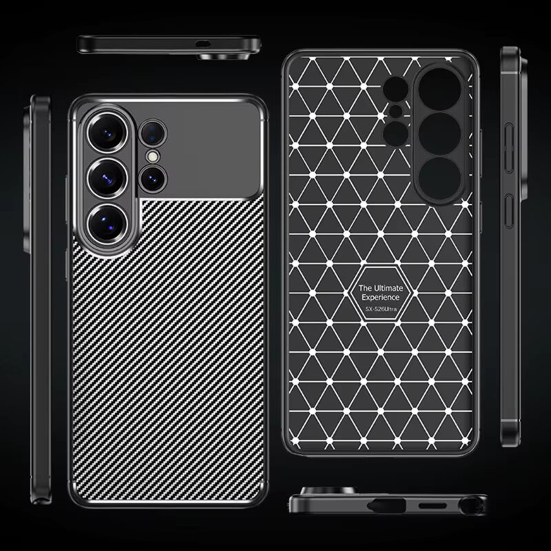 Husa Samsung S26 Ultra Premium Black Carbon - imagine 2