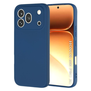 Husa Honor 600 Pro Silicon Catifea Albastru Inchis