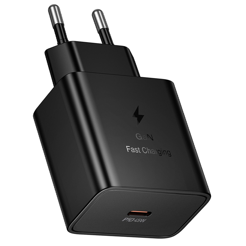 Incarcator Priza HOCO N77 45W - PD, QC3, Super Fast Charge GaN 45W Negru - imagine 3