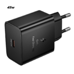 Incarcator Priza HOCO N77 45W – PD, QC3, Super Fast Charge GaN 45W Negru