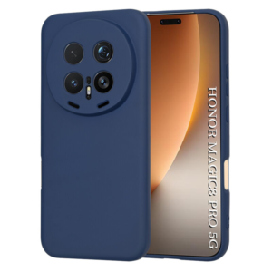Husa Honor Magic 8 Pro Silicon Catifea Albastru Inchis