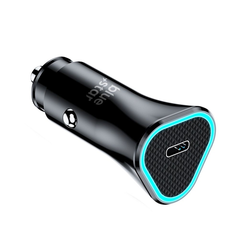 Incarcator Auto Blue Star 20W Type C PD 20W Negru