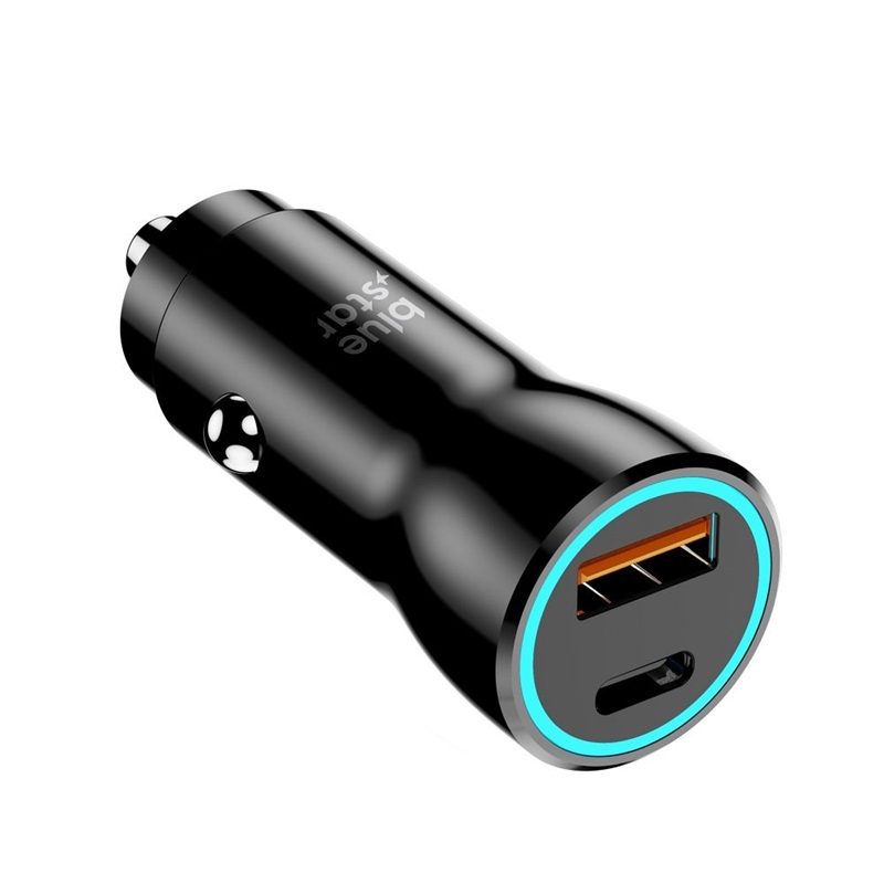 Incarcator Auto Blue Star 25W Type C PD 25W Negru