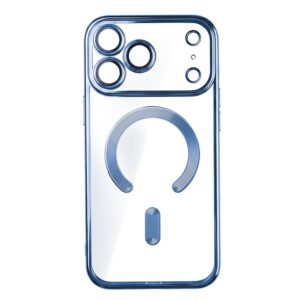 Husa iPhone 17 Pro / 18 Pro MagSafe (open ring) Luxury Cristal Blue