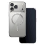 Husa iPhone 17 Pro Max / 18 Pro Max MagSafe (open ring) Luxury Cristal Silver
