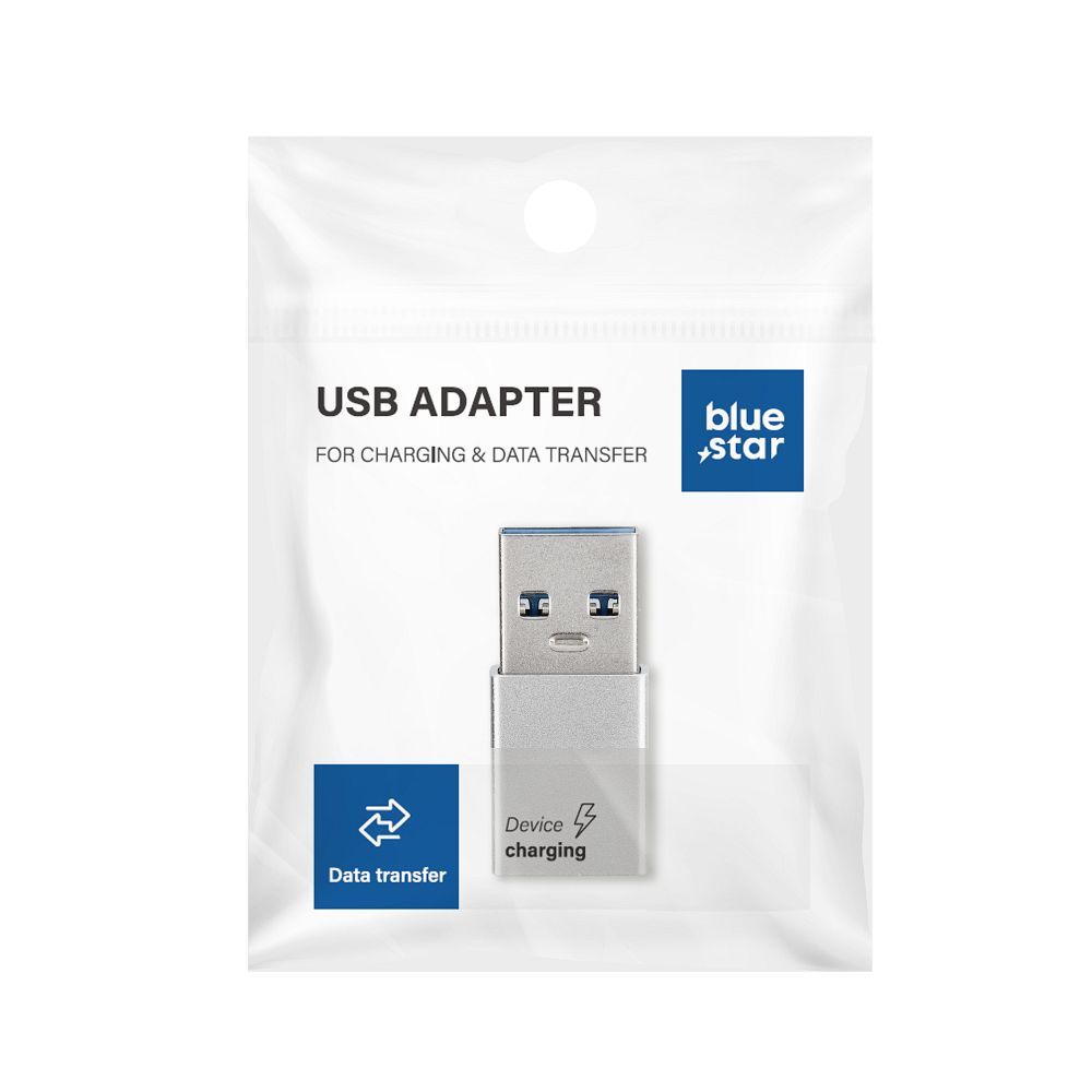 Adaptor OTG Blue Star USB Tip-C – USB-A 3.0 Alb - imagine 5