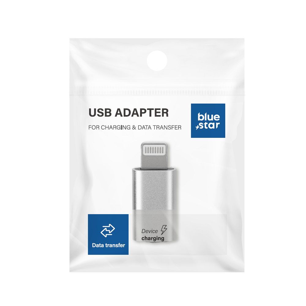 Adaptor OTG Blue Star – USB-A 3.0 - Lightning Alb - imagine 5