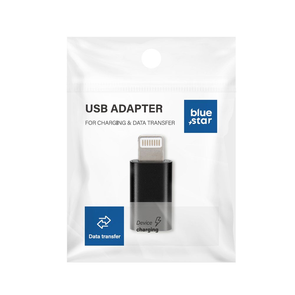 Adaptor OTG Blue Star – USB-A 3.0 - Lightning Negru - imagine 5
