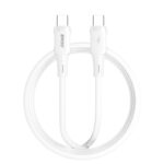 Cablu Date si Incarcare Rapida BWOO X329CC – Tip C – Tip C 1m – 65W Alb