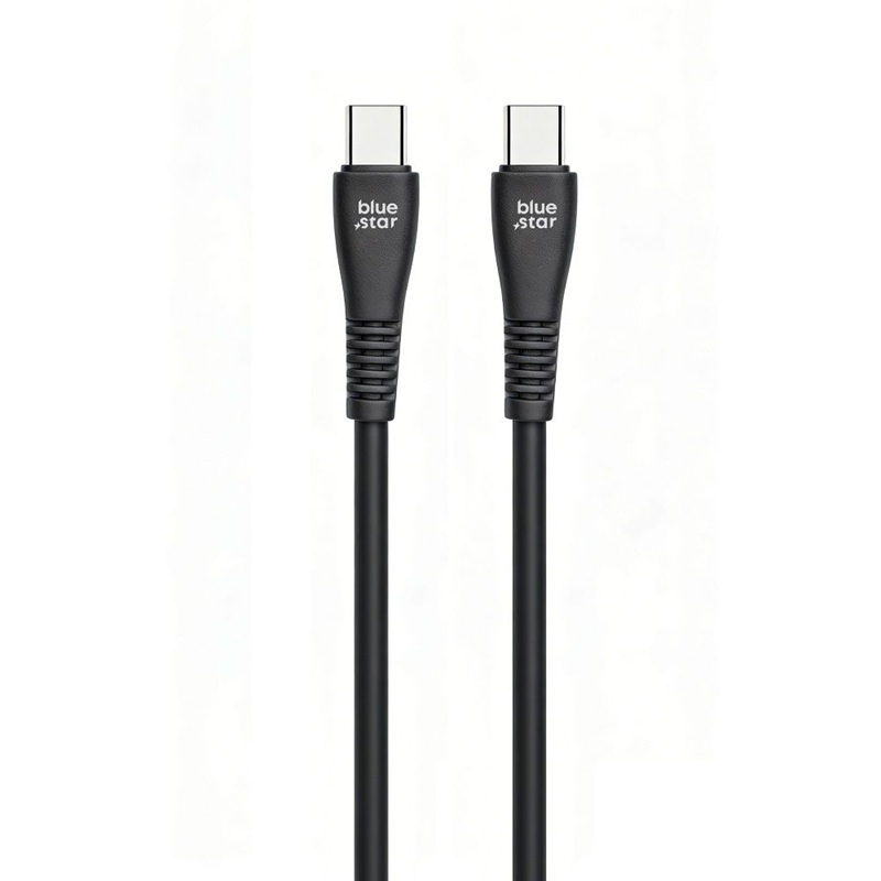 Cablu Date si Incarcare Rapida Blue Star PJ-DQ1-C - Tip C - Tip C - Quick Charge 4.0, PD, 60W 3A - 1m Negru - imagine 2