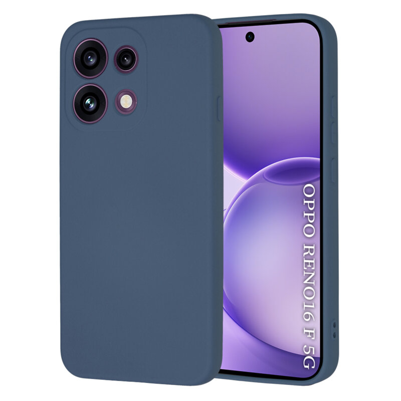 Husa Oppo Reno 16 F 5G / Oppo Reno 16 FS 5G Silicon Catifea Albastru Inchis