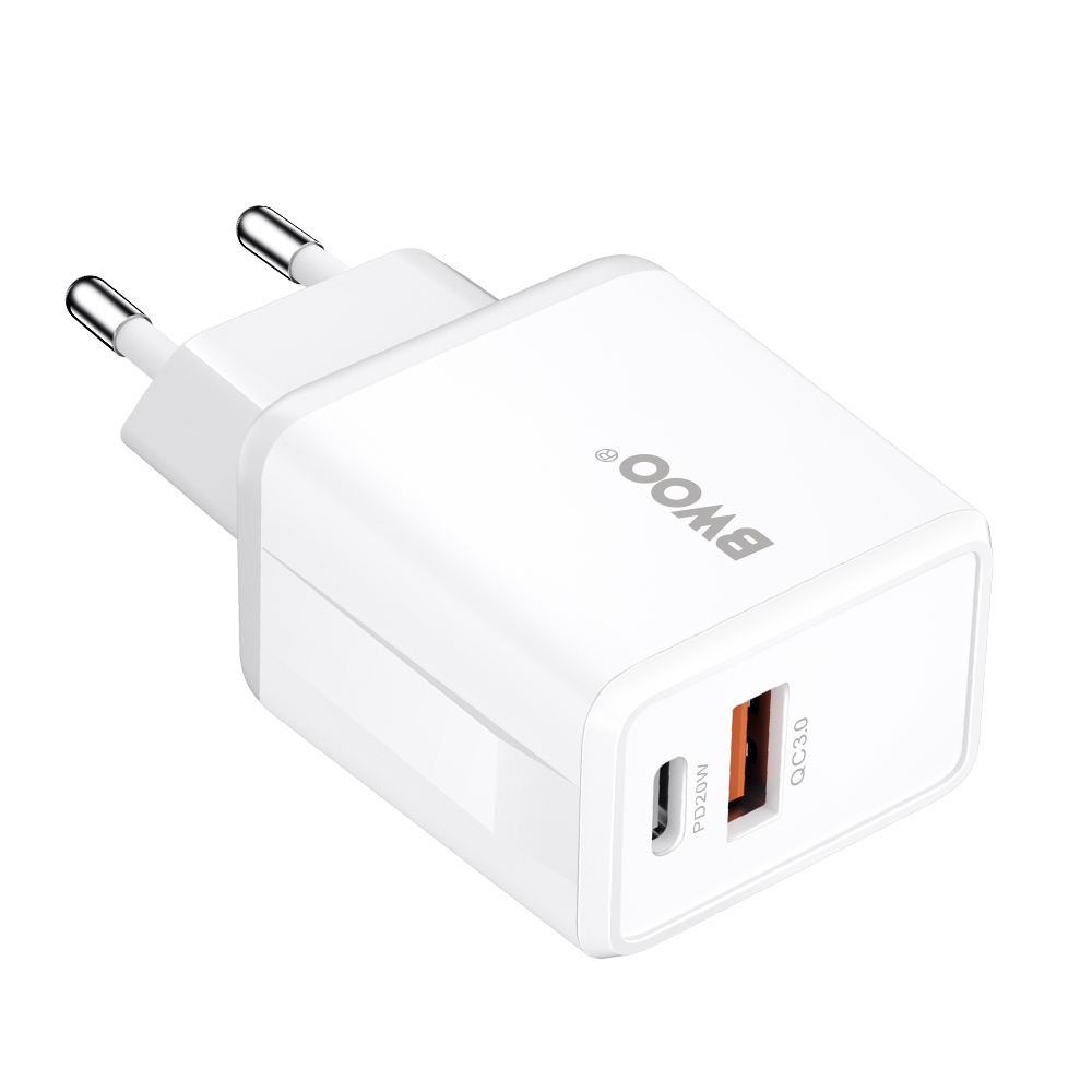 Incarcator Priza BWOO CDA182 20W GaN 1x USB 18W Alb